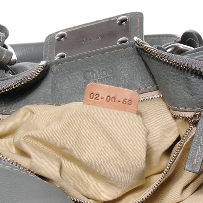 Chloe Leather Paddington Front Pocket Tote Gris Vert 6 of 8