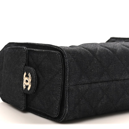 Chanel Denim Quilted Mini Chanel 25 Handbag Dark Blue 8 of 9