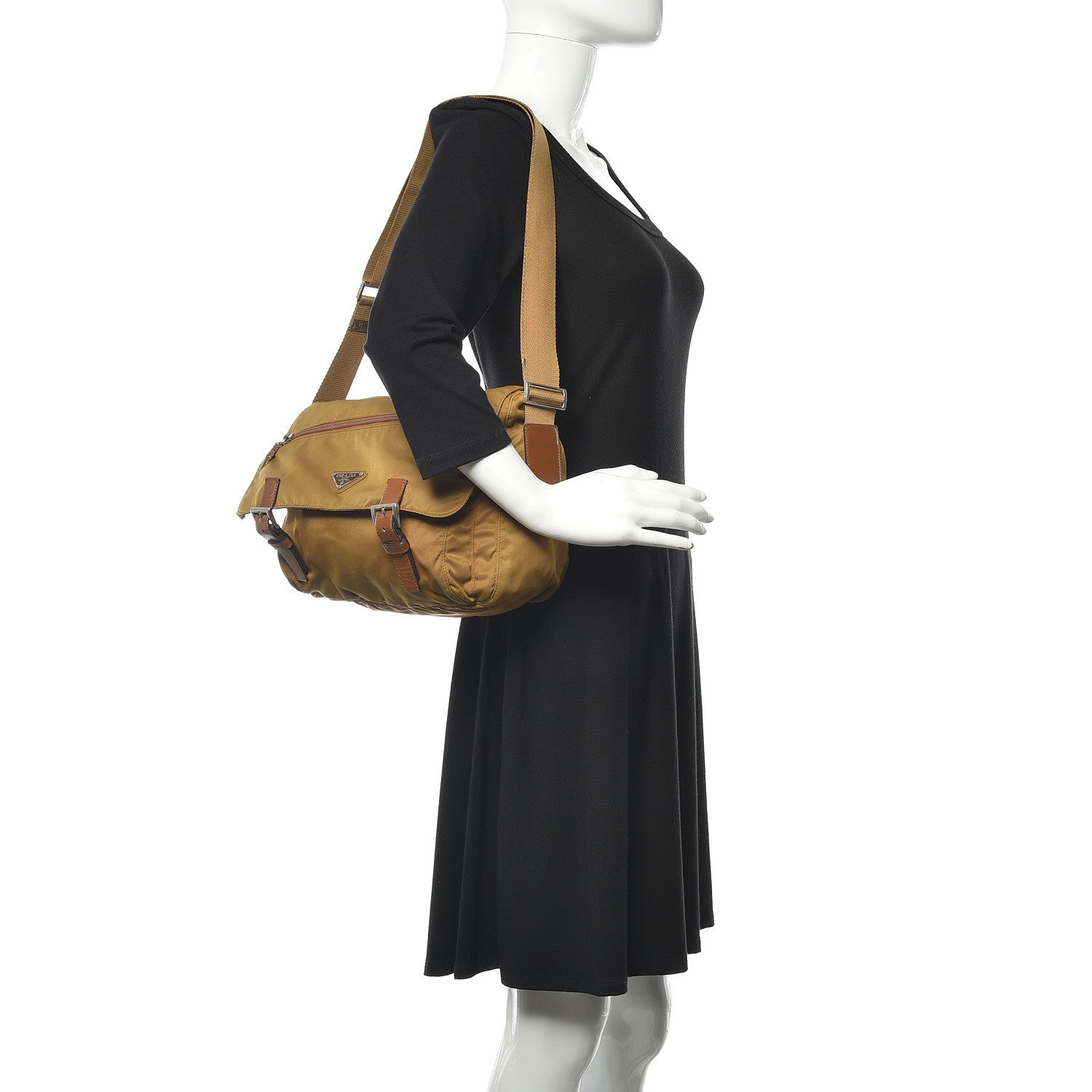 Prada Tessuto Nylon Vela Sport Messenger Bag Brown 2 of 13
