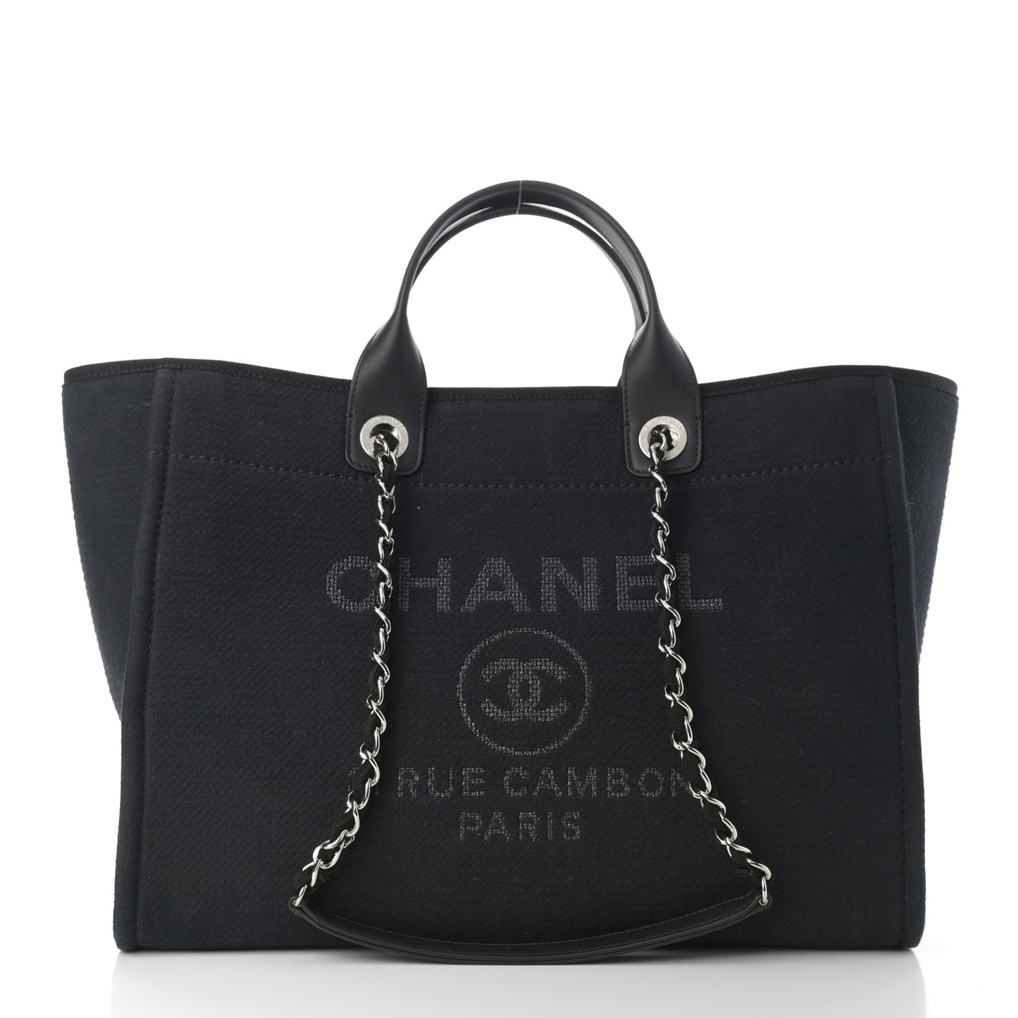 Canvas Medium Deauville Tote Black