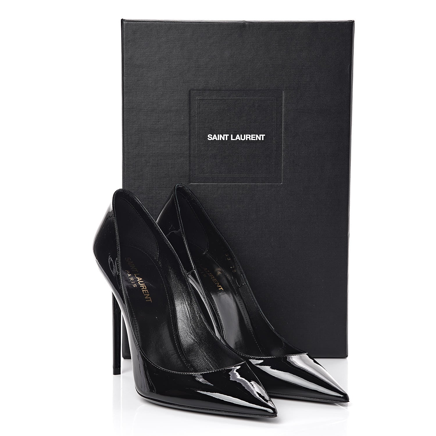 Saint Laurent Patent Calfskin Zoe 105 Pump 39 Black 8 of 8