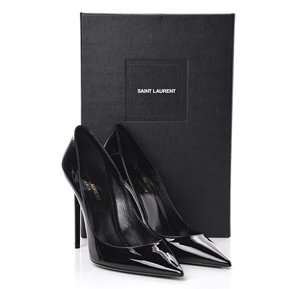 Saint Laurent Patent Calfskin Zoe 105 Pump 39 Black 8 of 8