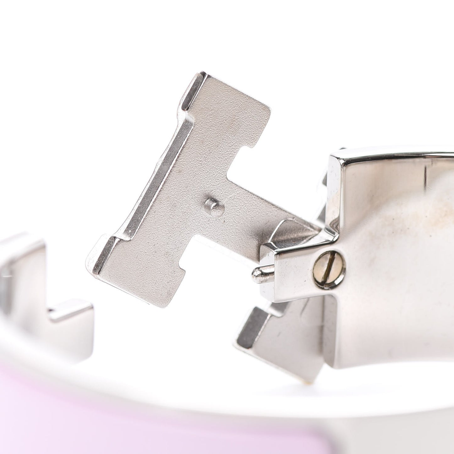Enamel Wide Clic Clac H Bracelet PM Rose Dragee
