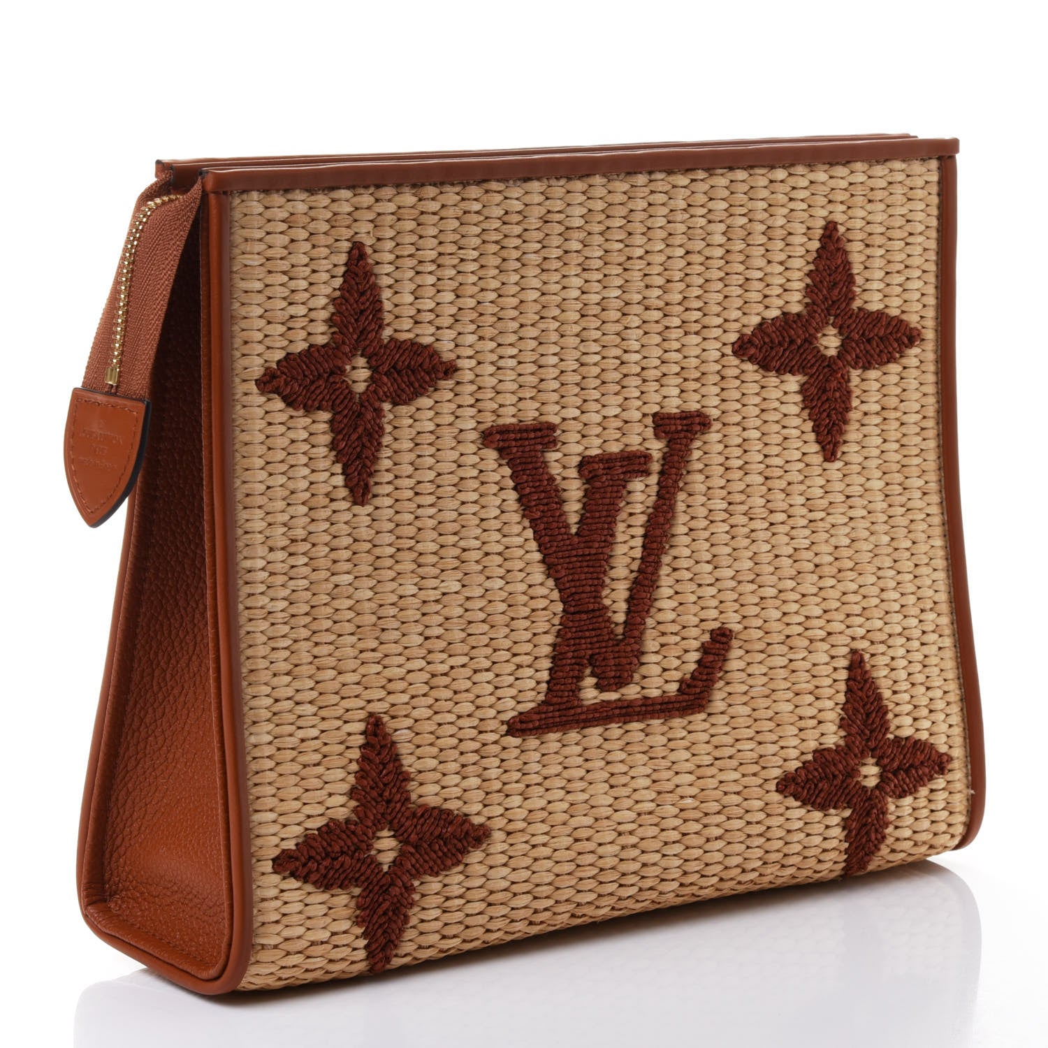 Louis Vuitton Raffia Monogram Giant Toiletry Pouch 26 Tan 2 of 4