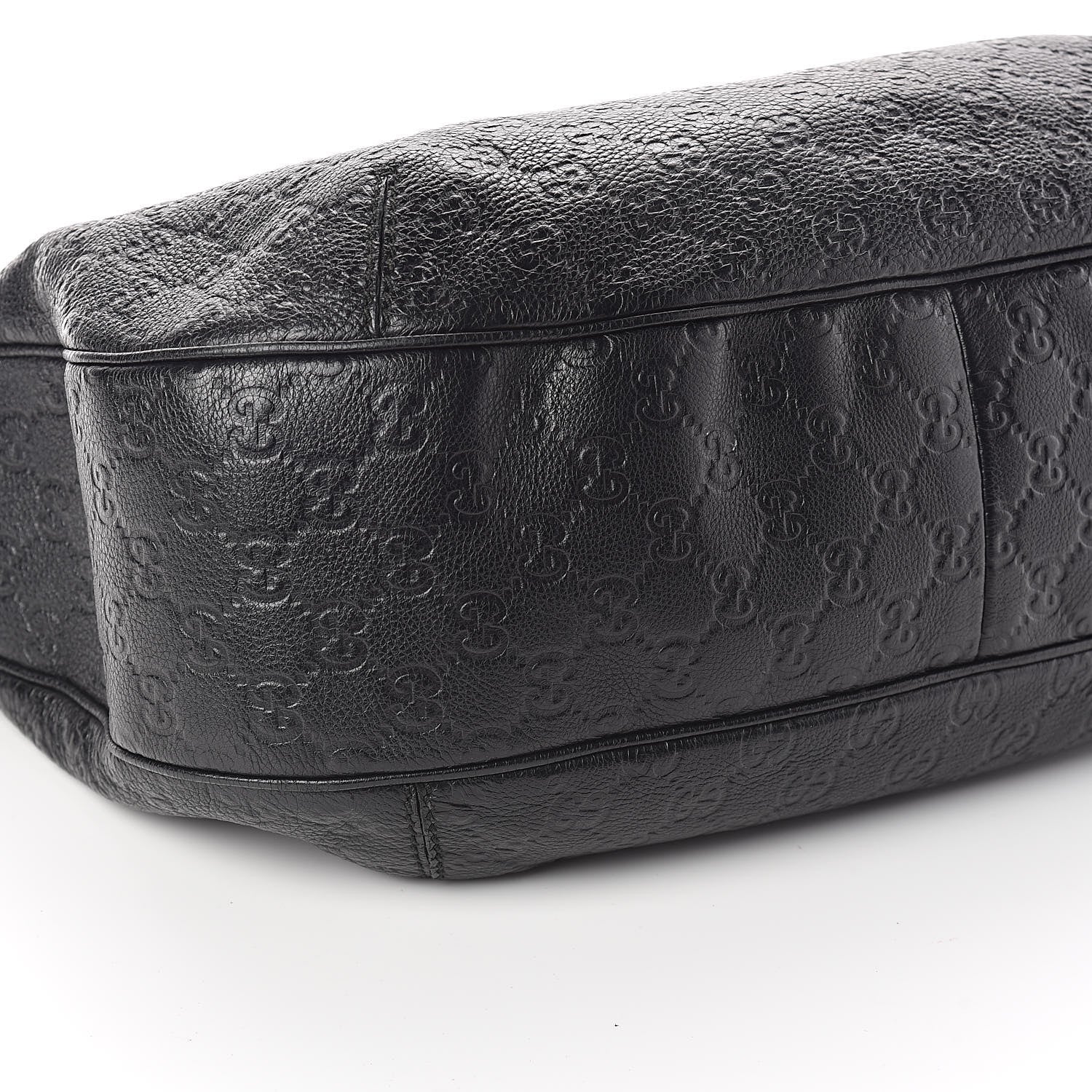 Gucci Guccissima Large New Ladies Web Hobo Black 14 of 15