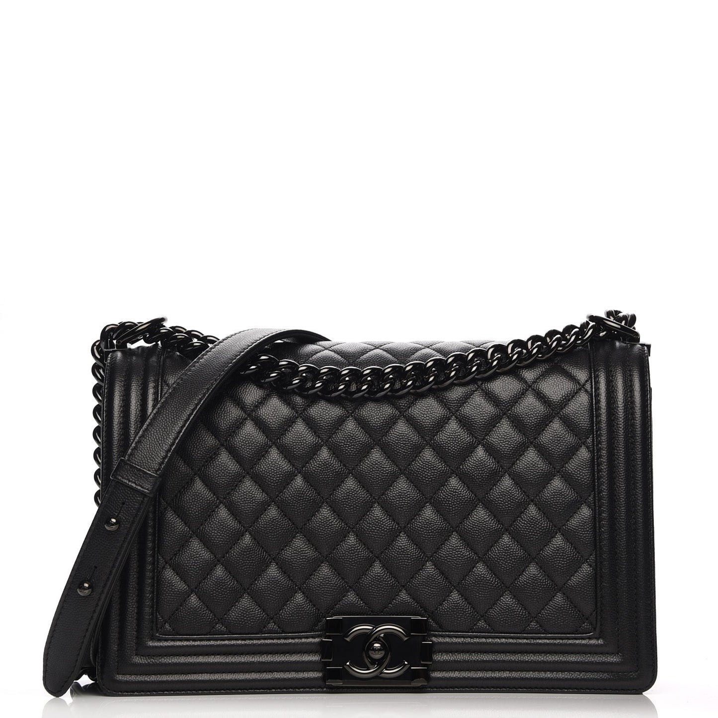 Caviar Quilted New Medium Boy Flap So Black