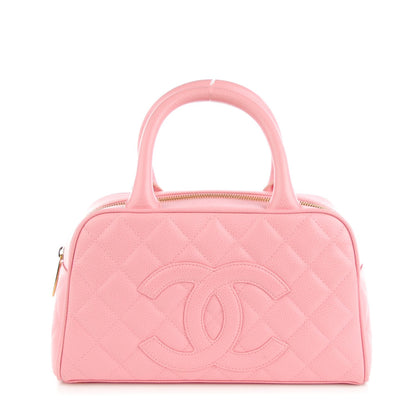 Chanel Caviar Quilted Small Bowler Pink 1 of 7