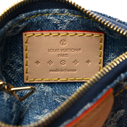 Louis Vuitton Monogram Denim Key Pouch Denim Blue 6 of 7