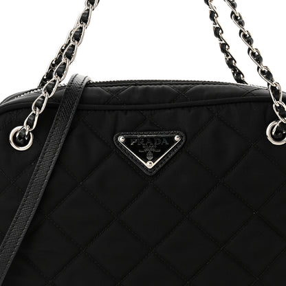 Prada Nylon Tessuto Impuntu Quilted Bandoliera Crossbody Bag Black 7 of 9