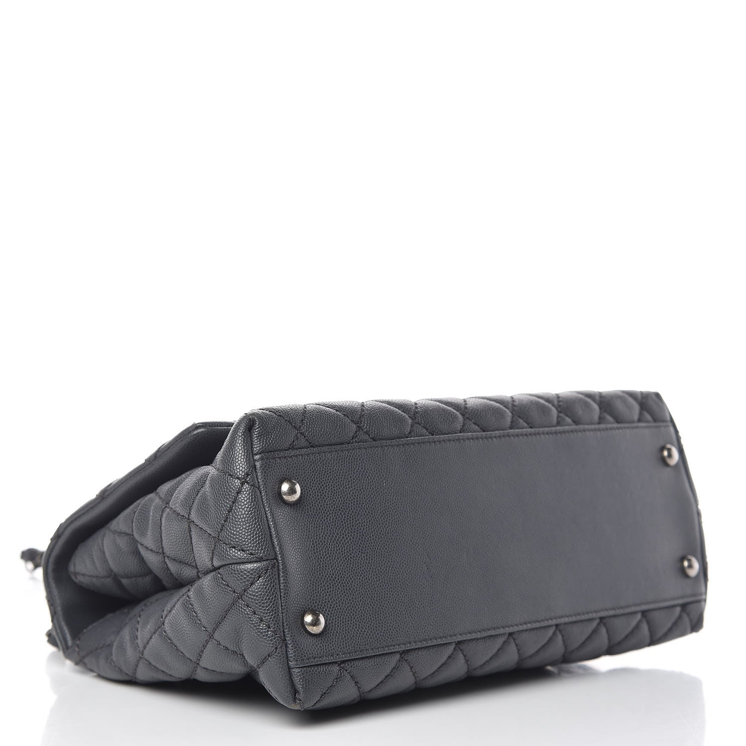 Chanel Caviar Quilted Small Coco Handle Flap Gray 4 of 9