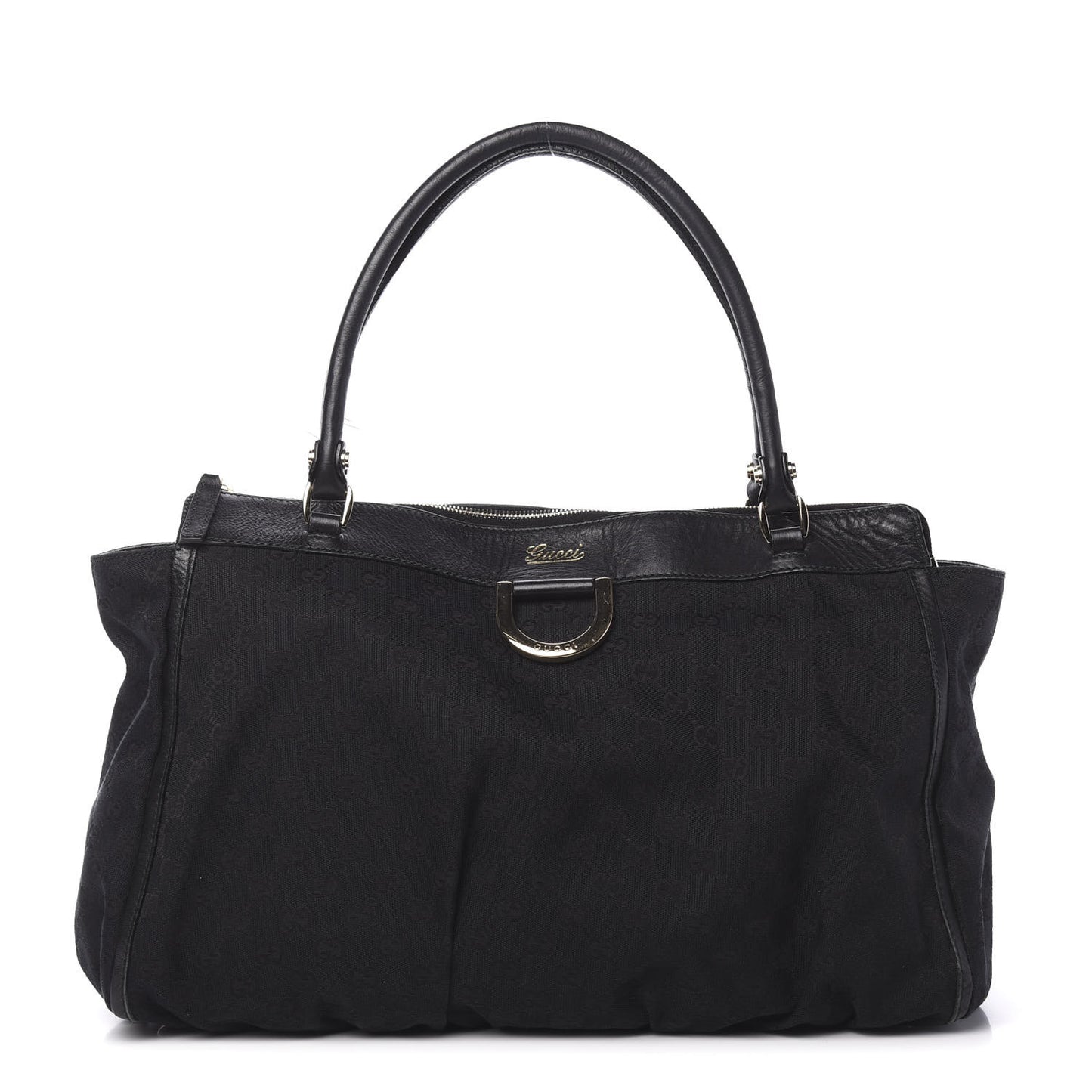 Monogram D Gold Tote Black
