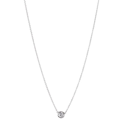 Tiffany Platinum Diamond .43ct Elsa Peretti Diamonds by the Yard Pendant Necklace 1 of 10
