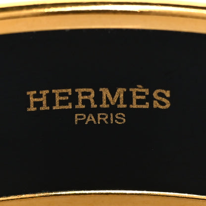 Hermes Enamel Printed Wide Balcons du Guadalquivir Bracelet 62 Gold 4 of 5