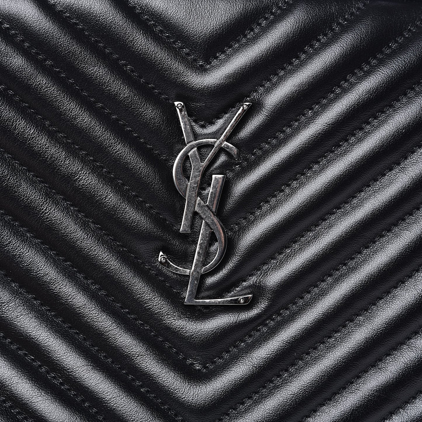 Calfskin Matelasse Monogram Lou Camera Bag Black