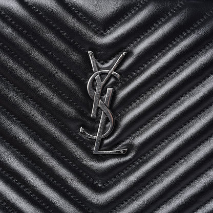 Saint Laurent Calfskin Matelasse Monogram Lou Camera Bag Black 9 of 11