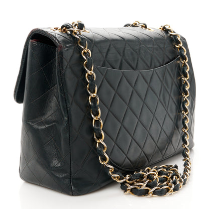 Chanel Lambskin Quilted XL Jumbo Single Flap Black 3 of 16