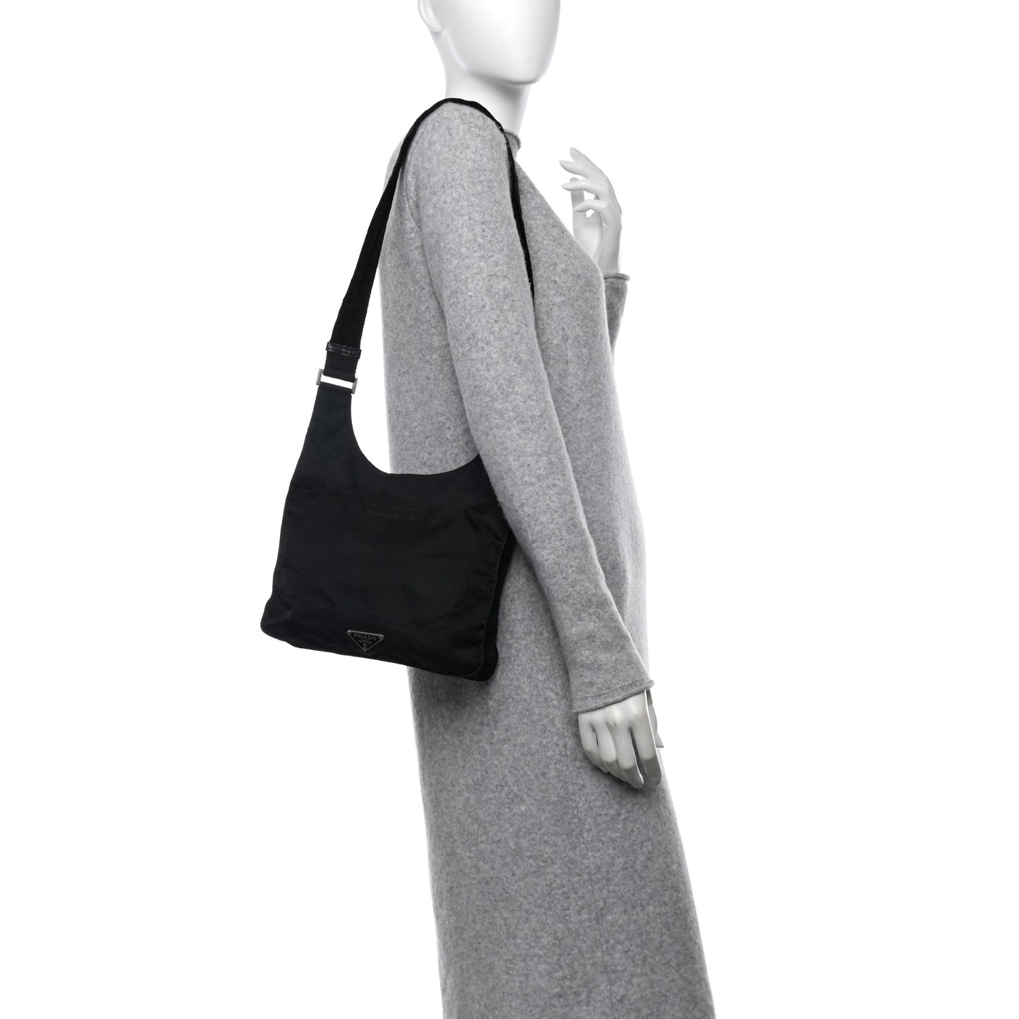 Tessuto Nylon Sport Shoulder Bag Black