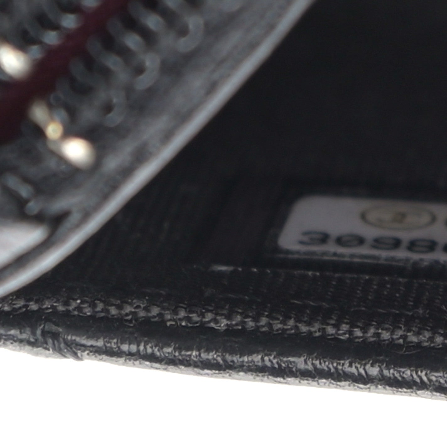 Goatskin Quilted Timeless CC Wallet On Chain WOC Black