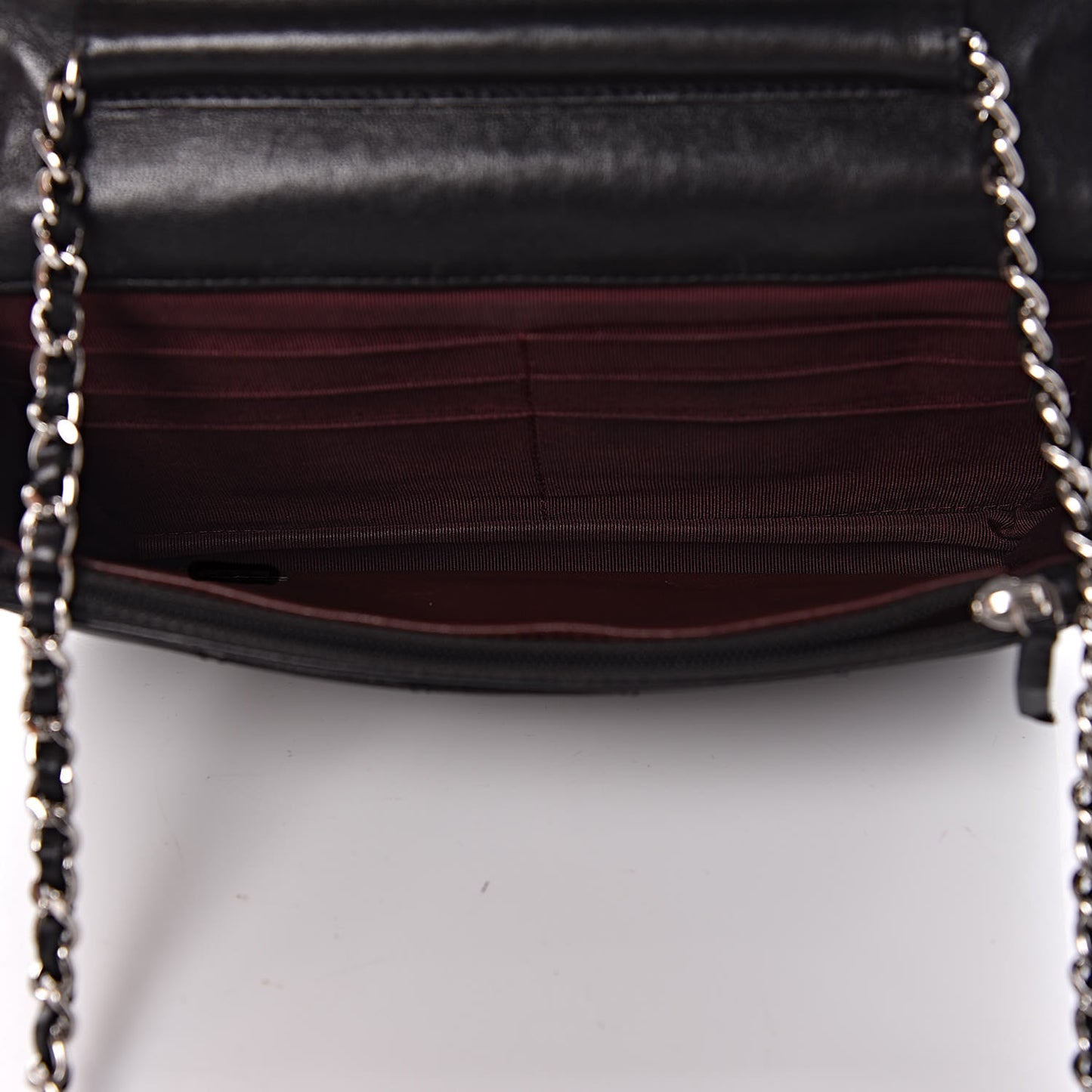 Lambskin Quilted Wallet On Chain WOC Black