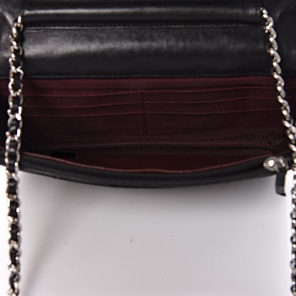 Chanel Lambskin Quilted Wallet On Chain WOC Black 5 of 18