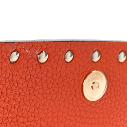 Valentino Garavani Grainy Calfskin Rockstud Crossbody Pouch Orange 10 of 11