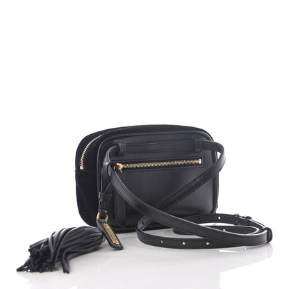 Saint Laurent Velour Matelasse Monogram Lou Belt Bag Black 2 of 10
