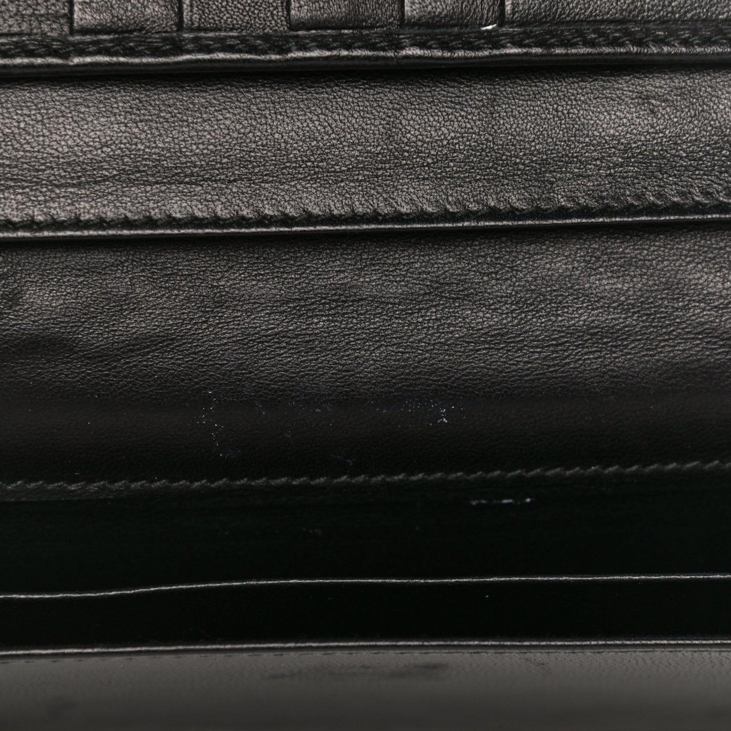 Nappa Intrecciato Embroidered Lace Continental Flap Wallet Black