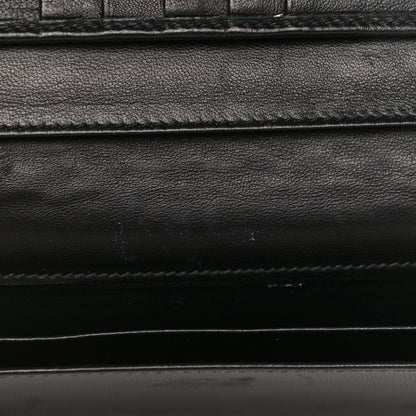 Bottega Veneta Nappa Intrecciato Embroidered Lace Continental Flap Wallet Black 20 of 20