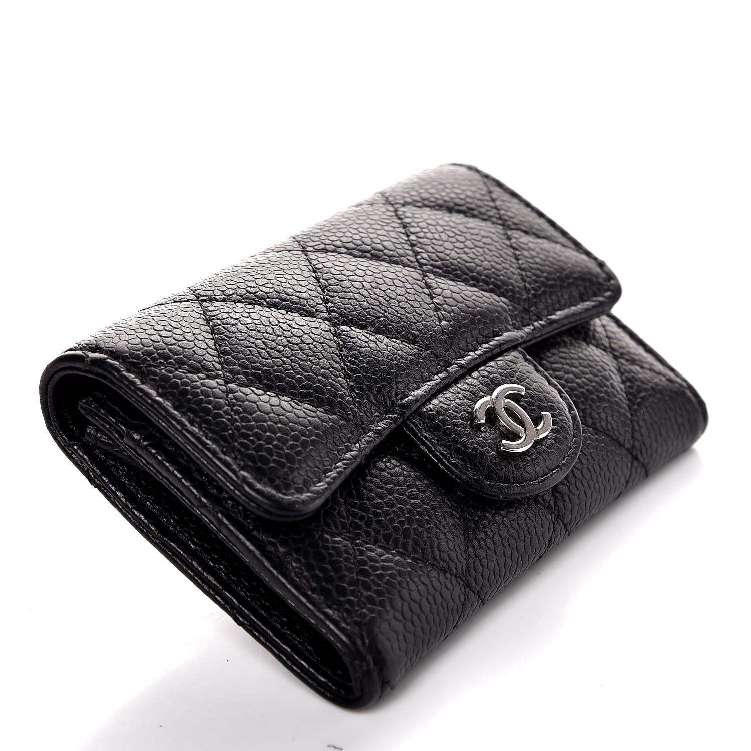 Chanel Caviar Quilted Flap Card Holder Black 4 of 8