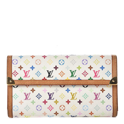 Louis Vuitton Monogram Multicolor Porte Tresor International Wallet White 1 of 13