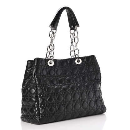 Christian Dior Lambskin Cannage Large Dior Soft Shopping Tote Black 3 of 8