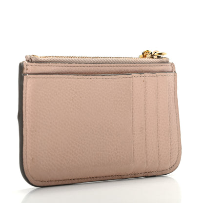 Chloe Grained Calfskin Drew Card Holder Cement Pink 3 of 7
