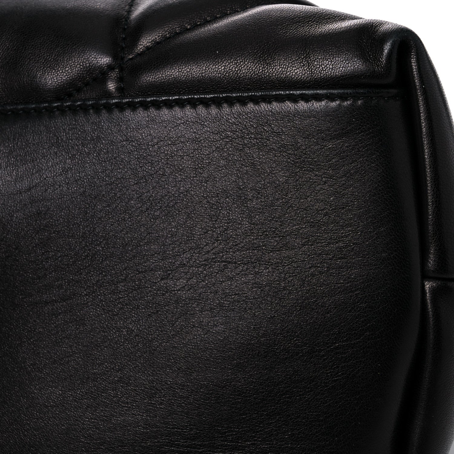 Saint Laurent Lambskin Quilted Medium Loulou Puffer Monogram Chain Satchel Black 11 of 11