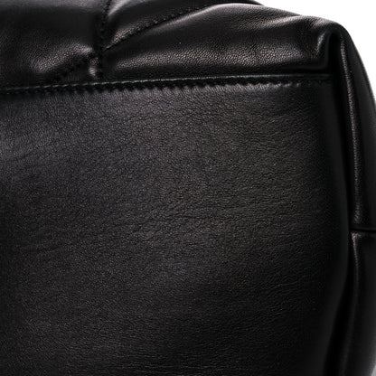 Saint Laurent Lambskin Quilted Medium Loulou Puffer Monogram Chain Satchel Black 11 of 11