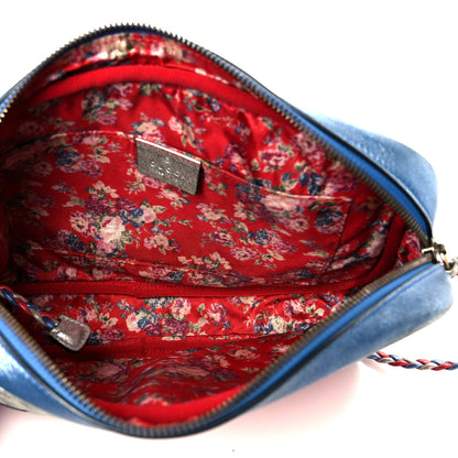 Gucci Laminated Nappa Trapuntata Small Zumi Shoulder Bag Rosso Marine Argento 5 of 11