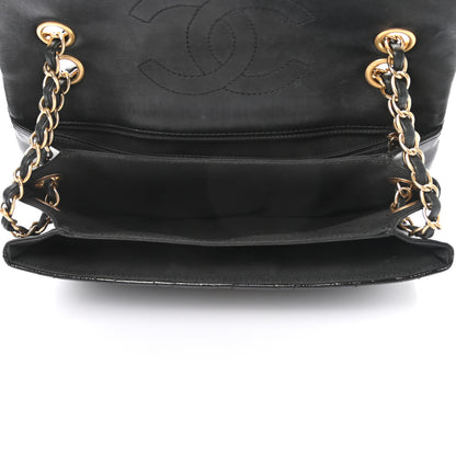 Chanel Patent Goatskin Quilted 3 Pocket Accordion Flap Black 4 of 10