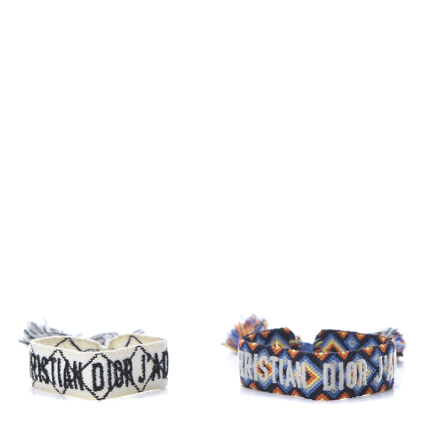 Christian Dior Woven Cotton J'Adior Friendship Bracelet Set White Multicolor 1 of 7