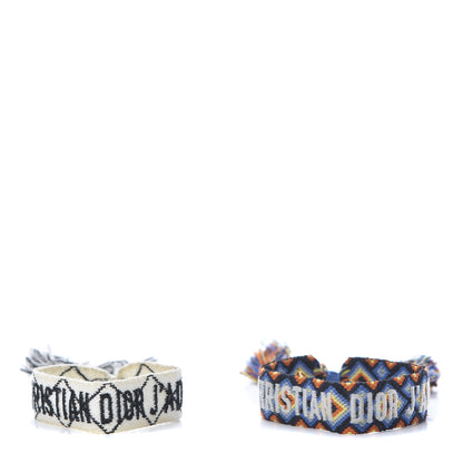 Christian Dior Woven Cotton J'Adior Friendship Bracelet Set White Multicolor 1 of 7
