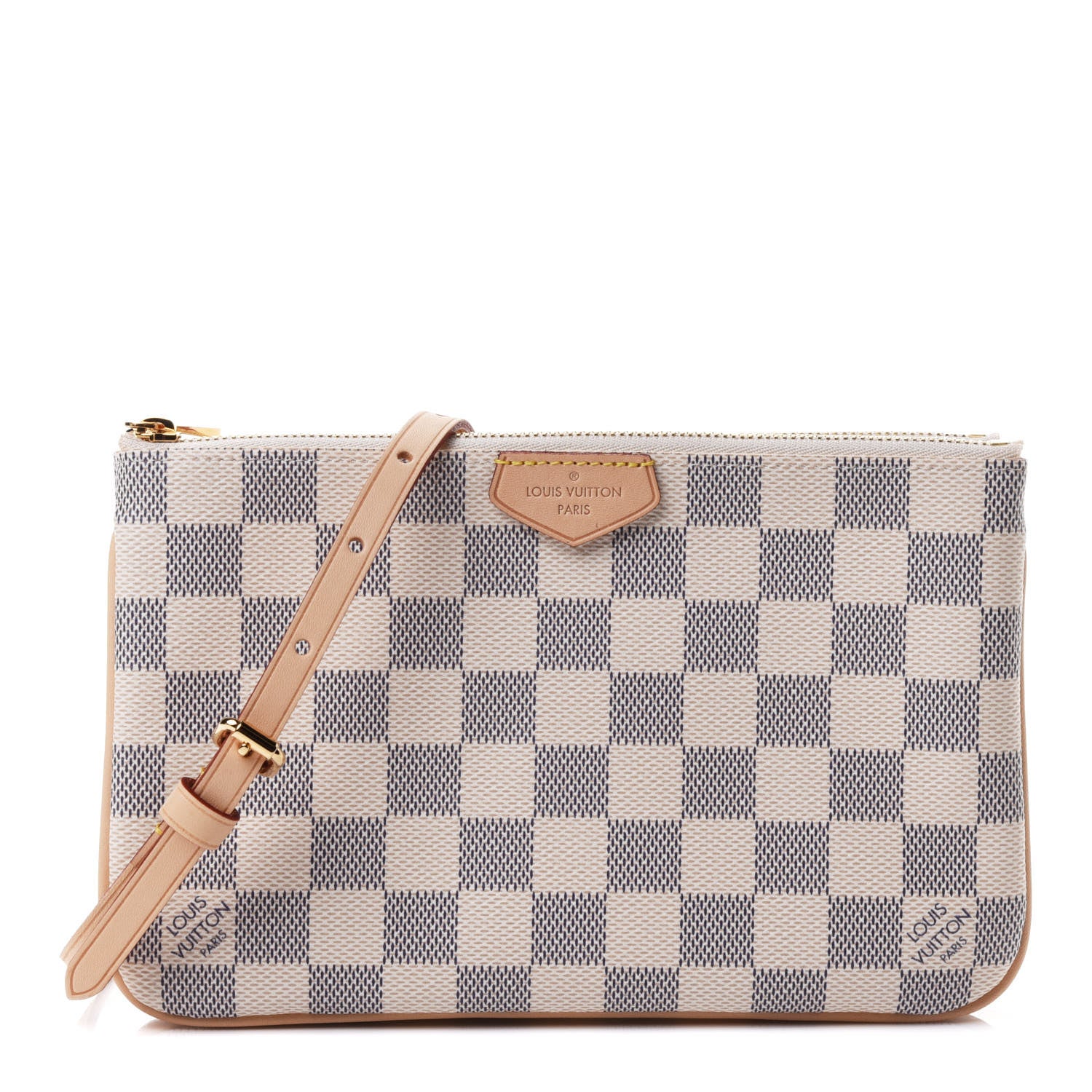 Louis Vuitton Damier Azur Double Zip Pochette 1 of 4