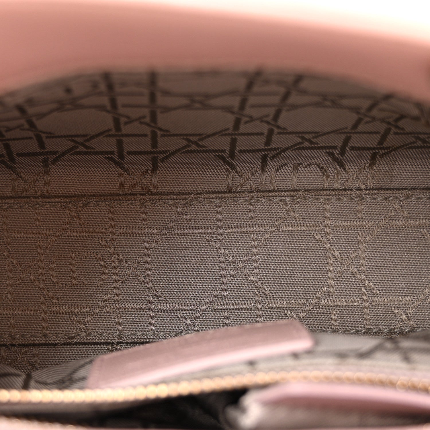Christian Dior Metallic Lambskin Cannage Mini Lady Dior Lotus 5 of 11