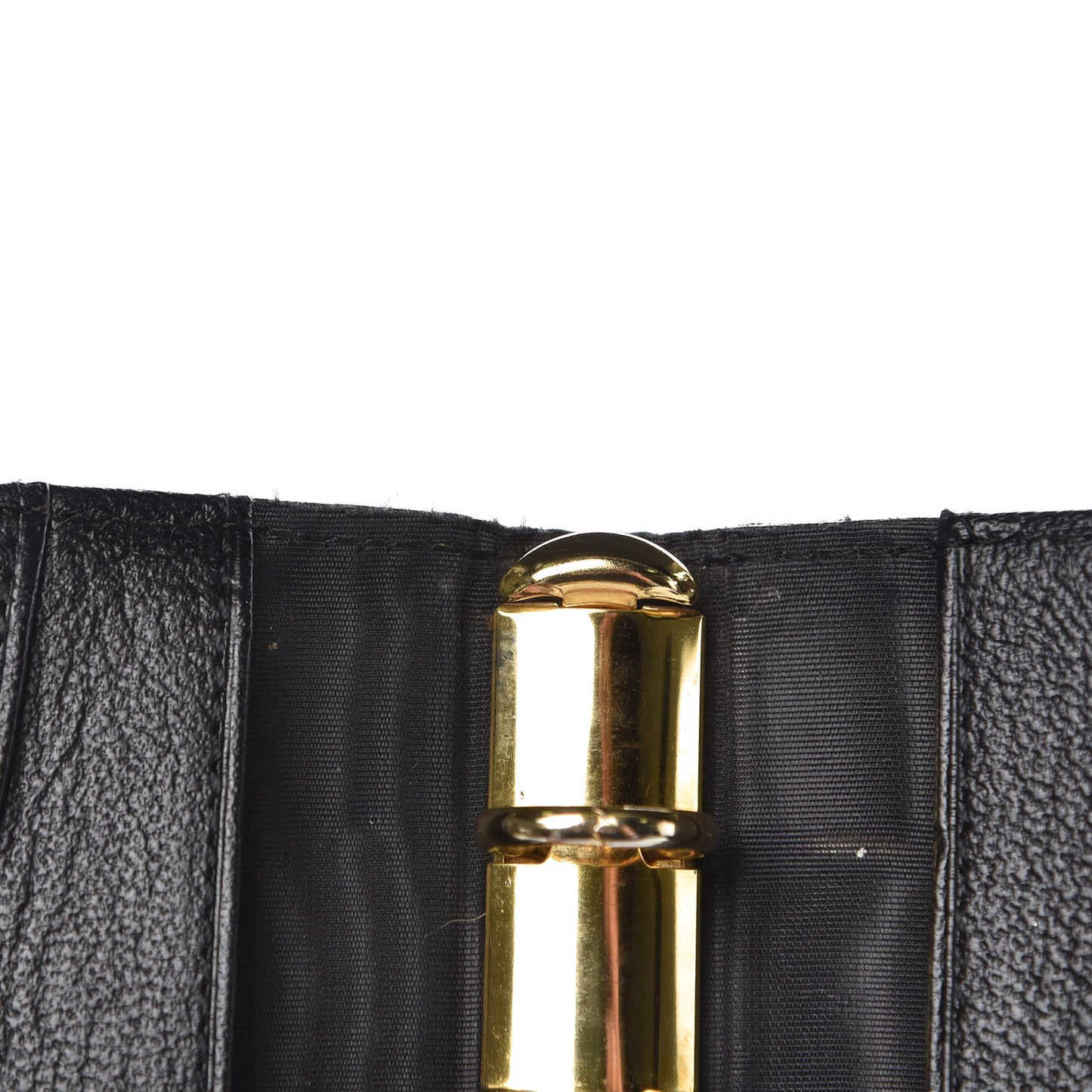 Goatskin Small Ring Agenda Planner Black