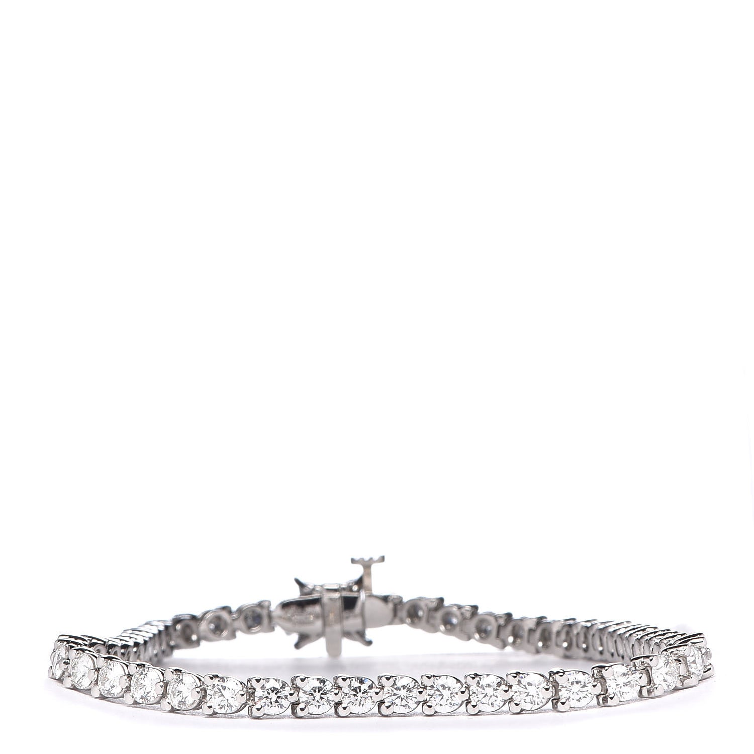 Tiffany Platinum Diamond 4.49ctw Victoria Tennis Bracelet 3 of 6