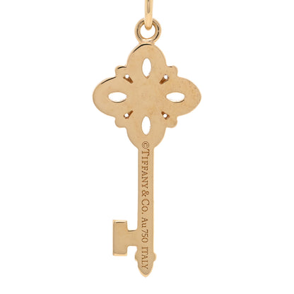 Tiffany 18K Yellow Gold Diamond Mini Victoria Key Pendant 3 of 4