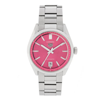 Tag Heuer Stainless Steel 36mm Carrera Date Automatic Watch Pink WBN2313 1 of 5