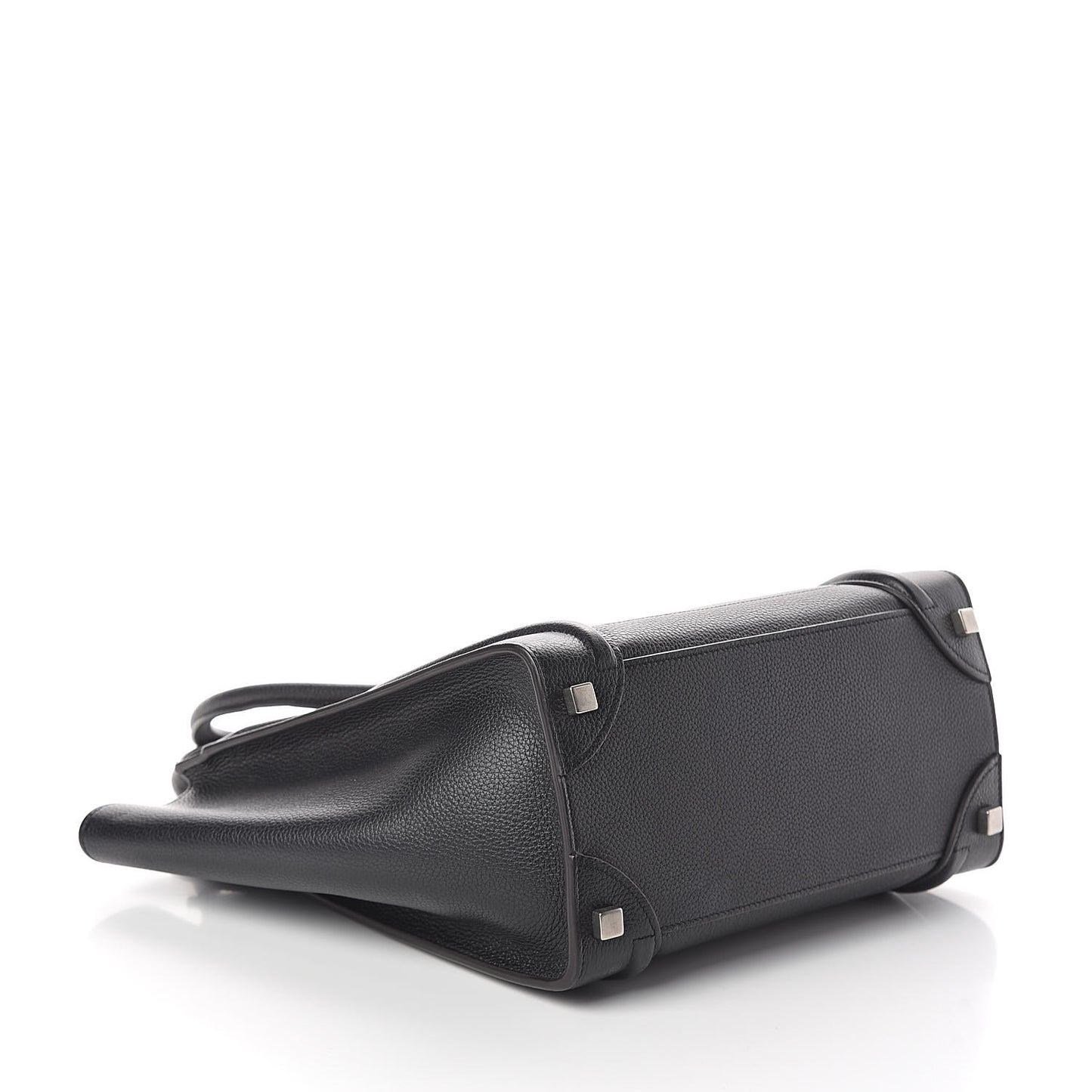 Drummed Calfskin Micro Luggage Black