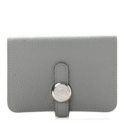 Hermes Togo Dogon Card Case Gris Mouette 1 of 9