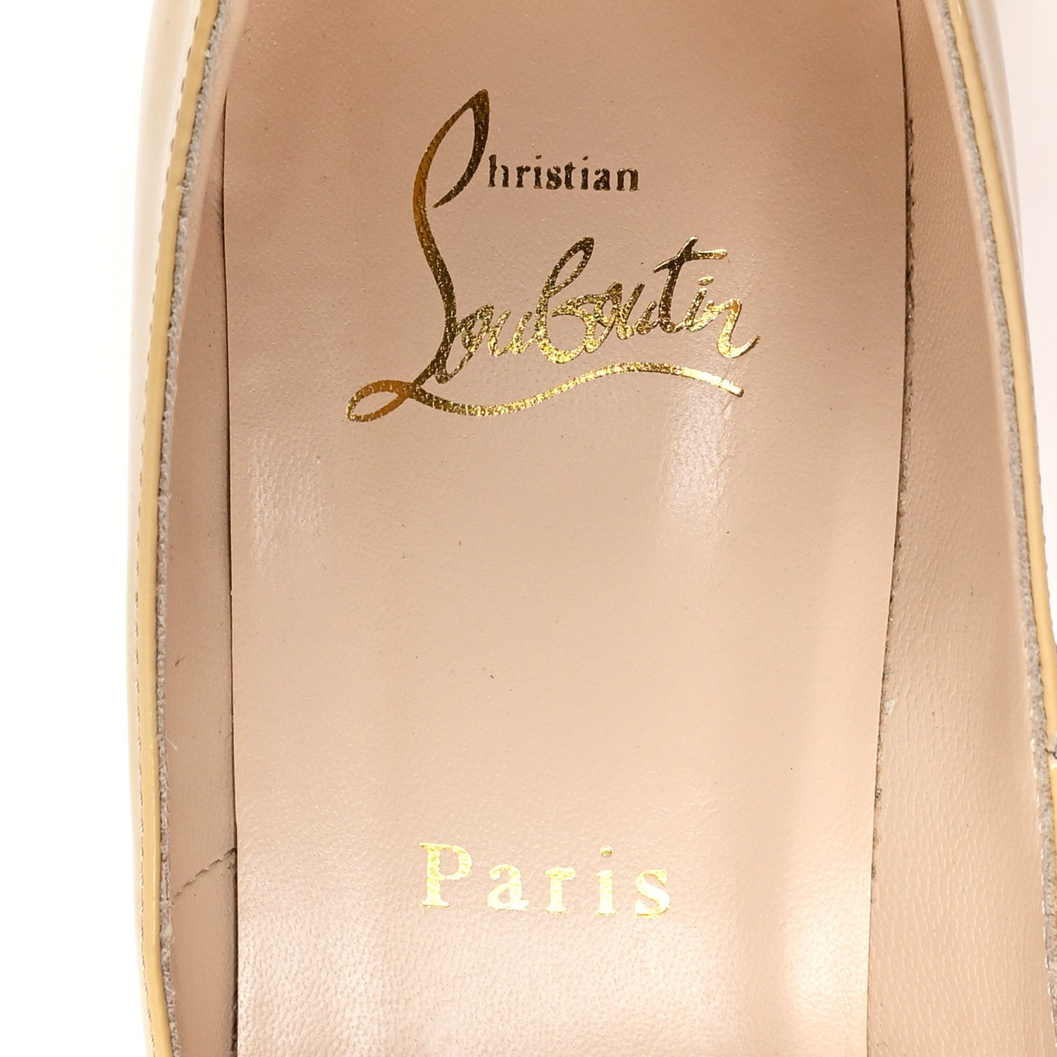 Christian Louboutin Patent Fifi 100 Pumps 38.5 Nude 8 of 9