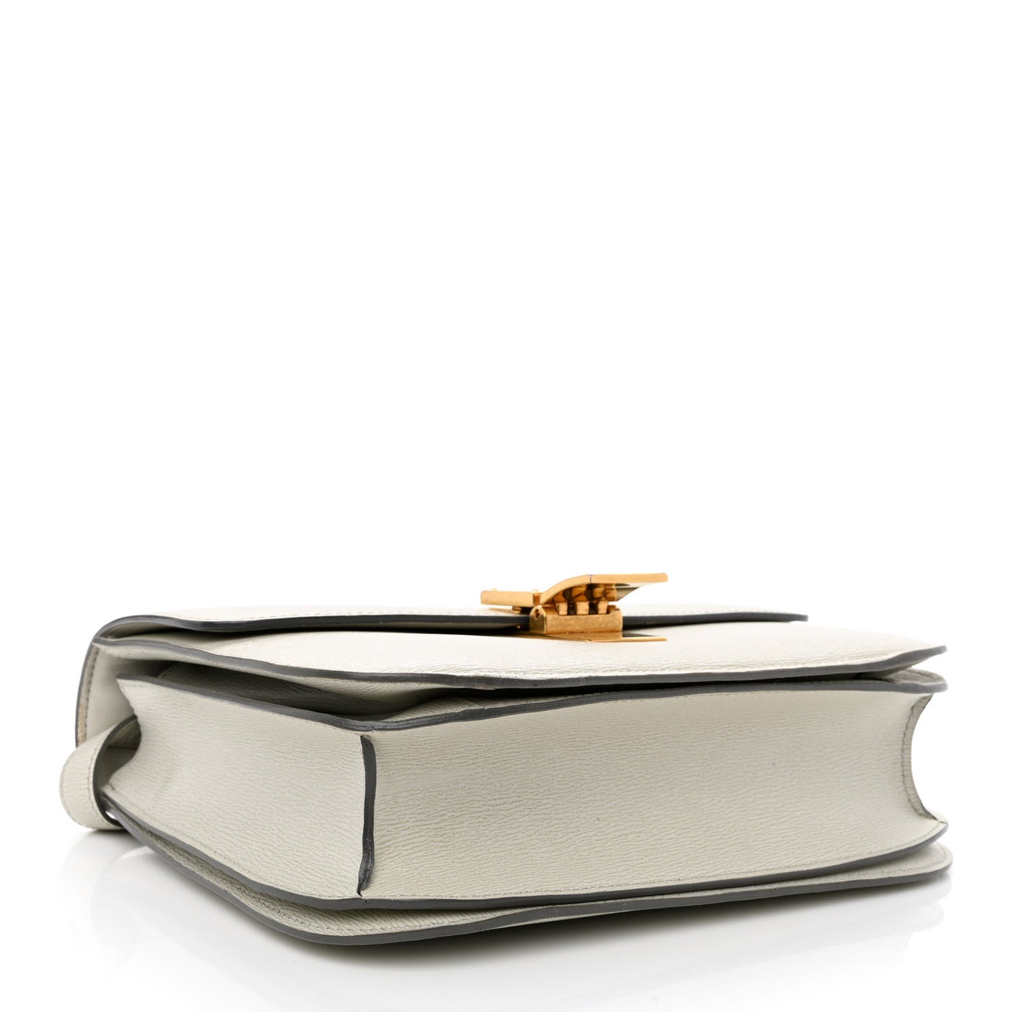 Liege Calfskin Medium Classic Box Flap Bag Pale Grey