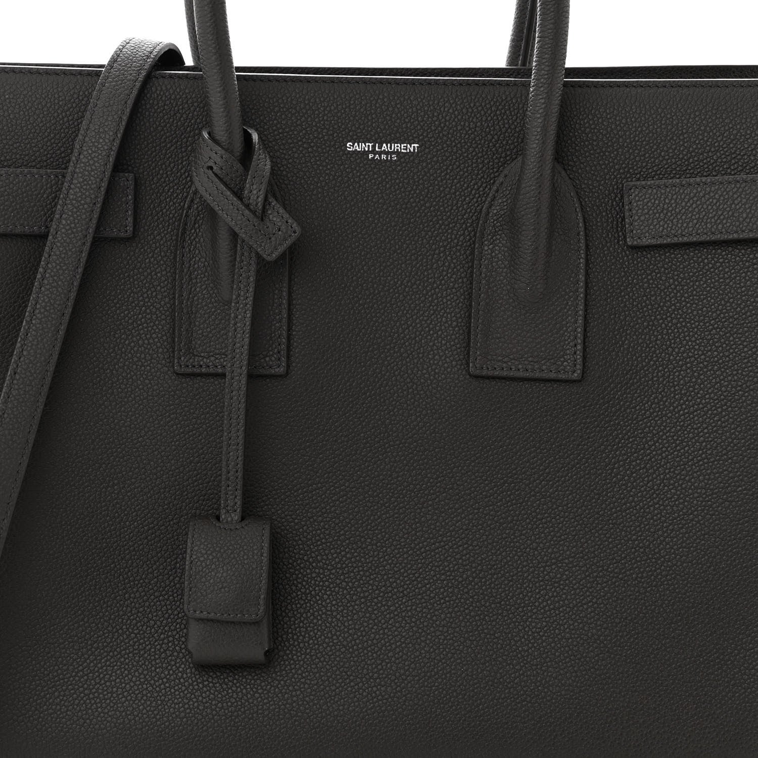 Saint Laurent Grained Calfskin Small Sac De Jour Fog 8 of 11