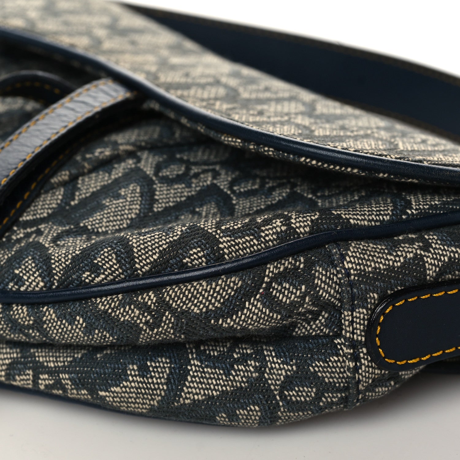 Christian Dior Monogram Saddle Bag Blue 9 of 10